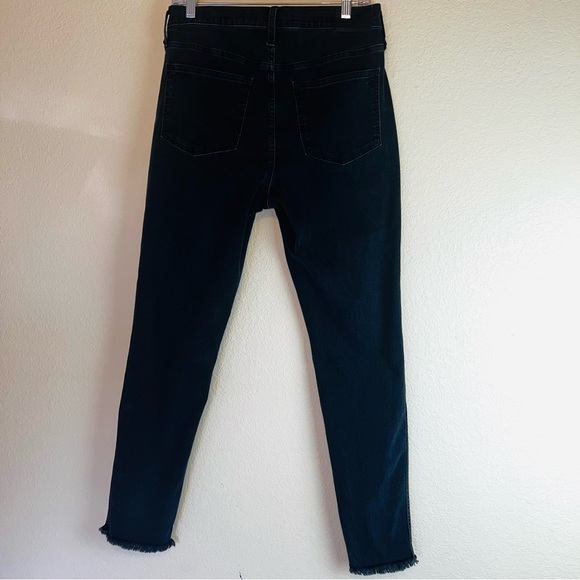 Madewell Washed Black 10” High Rise Raw Hem Skinny Jeans Sz 29T - Picture 12 of 15